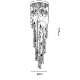 Designer Touch Decorative Modern Crystal Chandelier Luxury Staircase Crystal Ceiling Light With 19 Lights