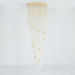 Designer Touch Decorative Modern Crystal Chandelier Luxury Staircase Crystal Ceiling Light With 19 Lights