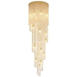 Designer Touch Decorative Modern Crystal Chandelier Luxury Staircase Crystal Ceiling Light With 19 Lights