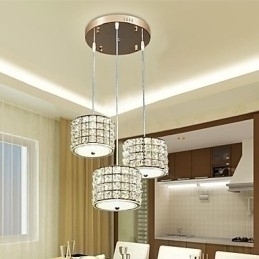 Designer Touch Decorative Single 3 Light Crystal Pendant Light Droplight