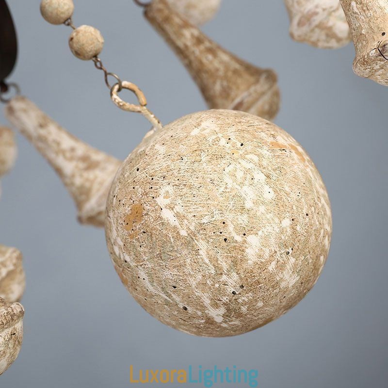 Designer Touch Decorative Retro Style Wood Pendant Light Elegant Chandelier