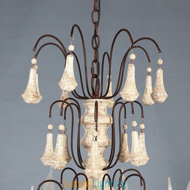 Designer Touch Decorative Retro Style Wood Pendant Light Elegant Chandelier