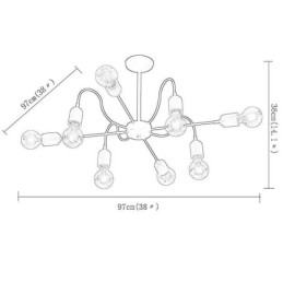 Designer Touch Decorative Contemporary Creative Iron Pendant Light Spider Chandelier