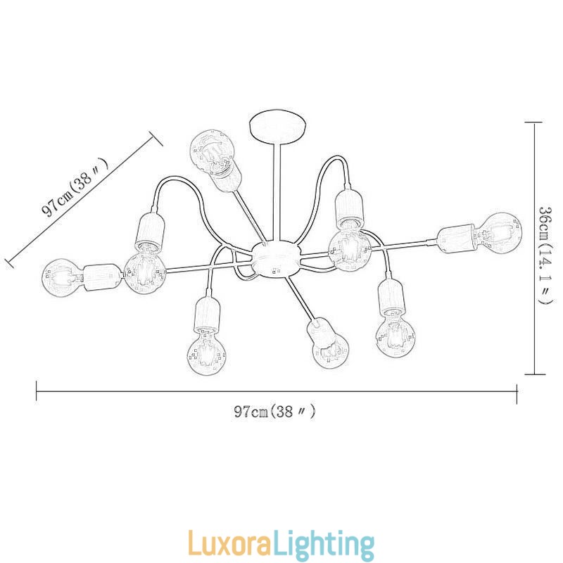 Designer Touch Decorative Contemporary Creative Iron Pendant Light Spider Chandelier