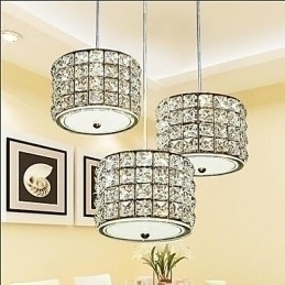 Designer Touch Decorative Single 3 Light Crystal Pendant Light Droplight