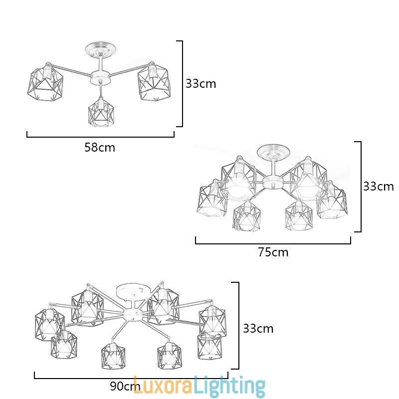 Designer Touch Decorative Modern Bird Cage Pendant Lamp Iron Lighting