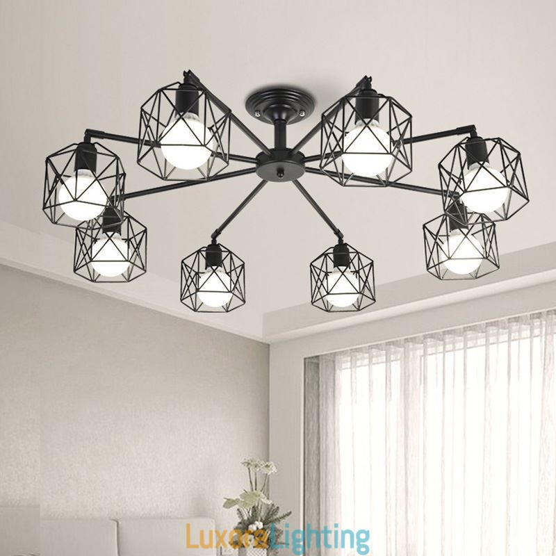 Designer Touch Decorative Modern Bird Cage Pendant Lamp Iron Lighting