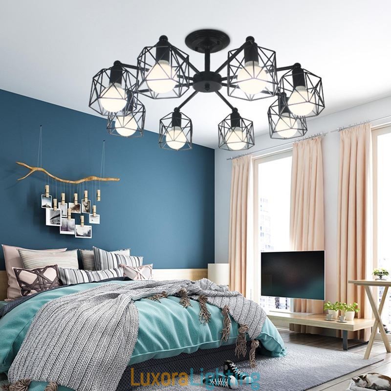 Designer Touch Decorative Modern Bird Cage Pendant Lamp Iron Lighting