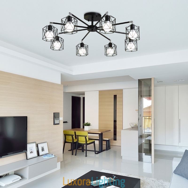 Designer Touch Decorative Modern Bird Cage Pendant Lamp Iron Lighting