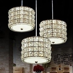 Designer Touch Decorative Single 3 Light Crystal Pendant Light Droplight