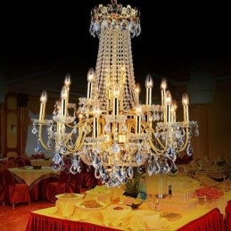 Designer Touch Decorative European Luxury Crystal Chandelier Duplex Stair Pendant Light