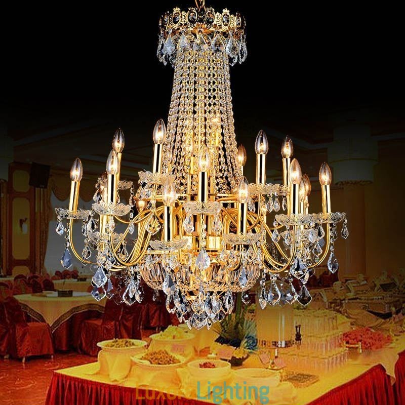 Designer Touch Decorative European Luxury Crystal Chandelier Duplex Stair Pendant Light