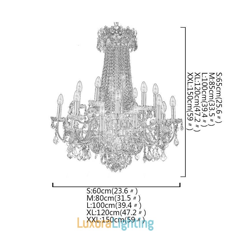 Designer Touch Decorative European Luxury Crystal Chandelier Duplex Stair Pendant Light