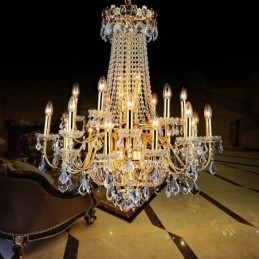 Designer Touch Decorative European Luxury Crystal Chandelier Duplex Stair Pendant Light