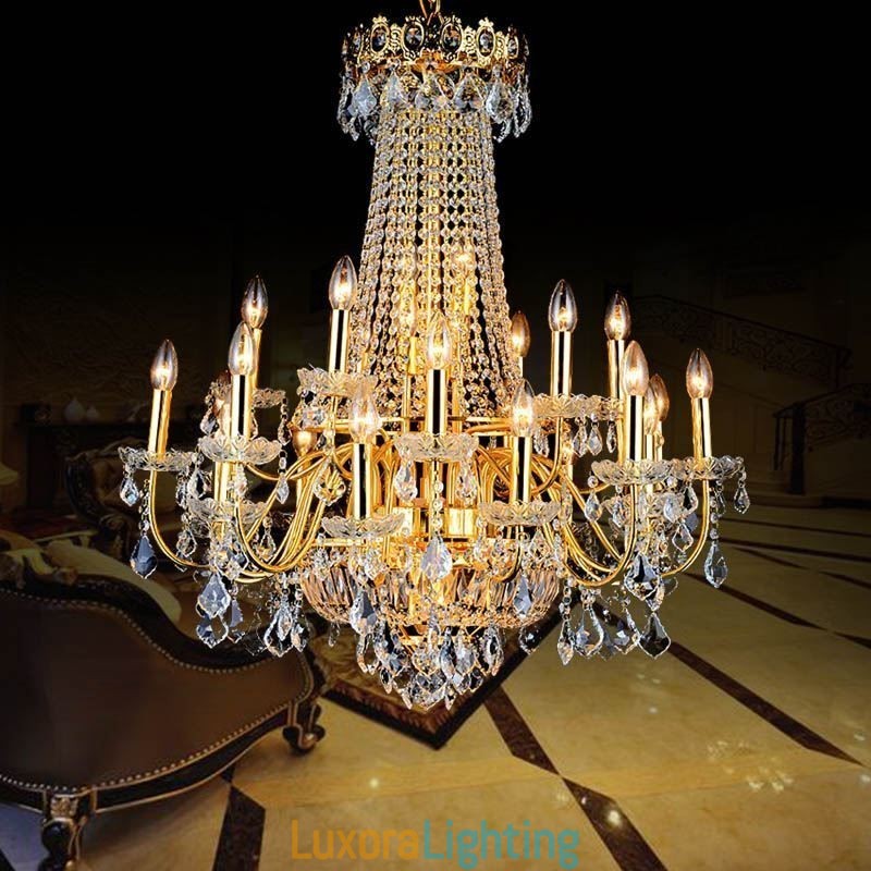 Designer Touch Decorative European Luxury Crystal Chandelier Duplex Stair Pendant Light