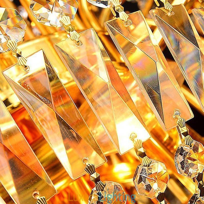 Designer Touch Decorative European Luxury Crystal Chandelier Duplex Stair Pendant Light