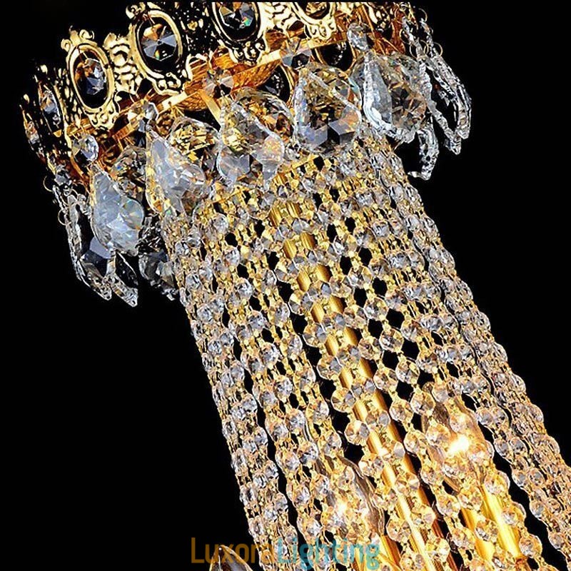 Designer Touch Decorative European Luxury Crystal Chandelier Duplex Stair Pendant Light