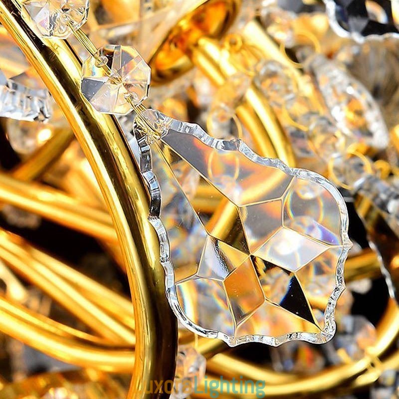 Designer Touch Decorative European Luxury Crystal Chandelier Duplex Stair Pendant Light