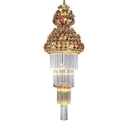 Designer Touch Decorative Retro Crystal Empire Chandelier Luxury Long Pendant