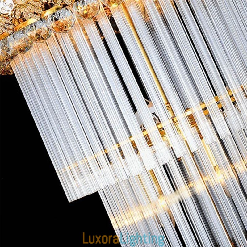 Designer Touch Decorative Retro Crystal Empire Chandelier Luxury Long Pendant