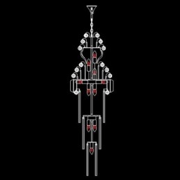 Designer Touch Decorative Retro Crystal Empire Chandelier Luxury Long Pendant