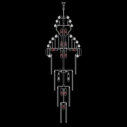 Designer Touch Decorative Retro Crystal Empire Chandelier Luxury Long Pendant