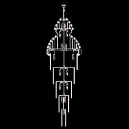 Designer Touch Decorative Retro Crystal Empire Chandelier Luxury Long Pendant