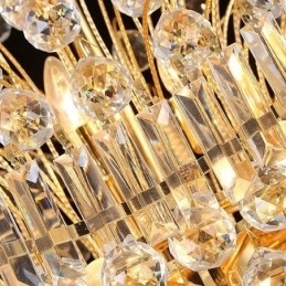 Designer Touch Decorative European Crystal Empire Chandelier Large Gold Colour Pendant Light