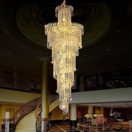 Designer Touch Decorative European Crystal Chandelier Large Round Shape Long Pendant