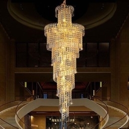 Designer Touch Decorative European Crystal Chandelier Large Round Shape Long Pendant