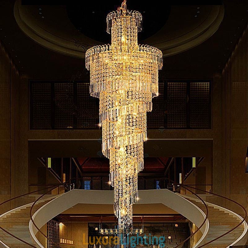 Designer Touch Decorative European Crystal Chandelier Large Round Shape Long Pendant