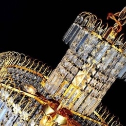 Designer Touch Decorative European Crystal Chandelier Large Round Shape Long Pendant