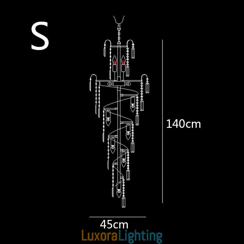 Designer Touch Decorative European Crystal Chandelier Large Round Shape Long Pendant