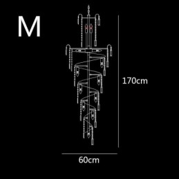 Designer Touch Decorative European Crystal Chandelier Large Round Shape Long Pendant