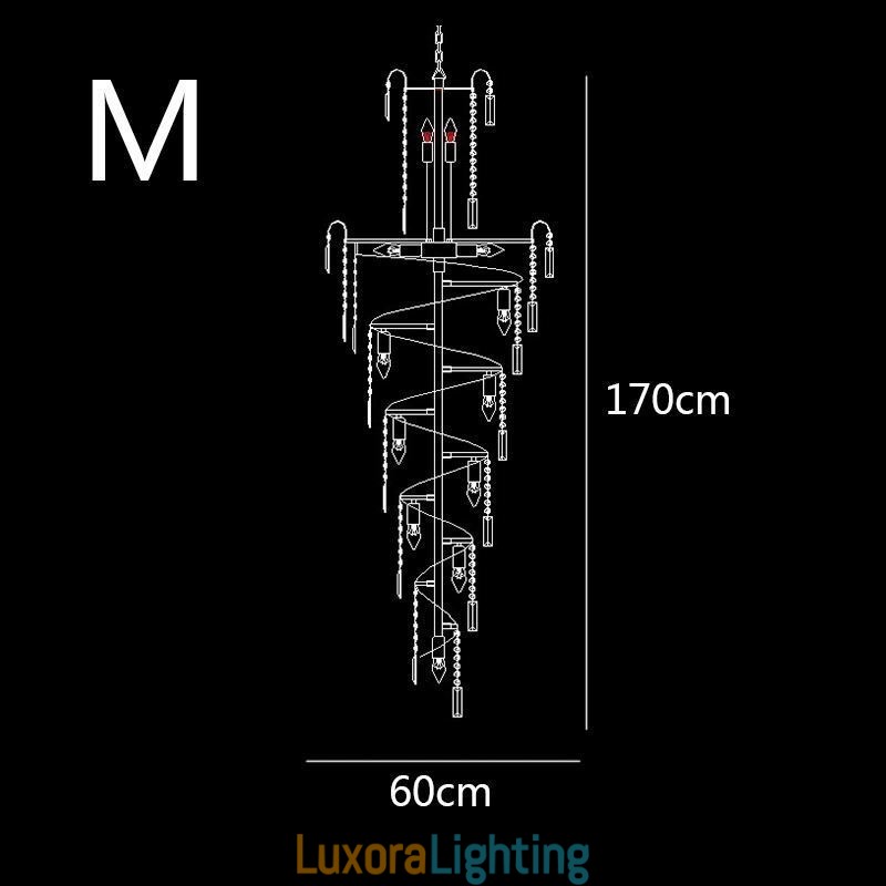 Designer Touch Decorative European Crystal Chandelier Large Round Shape Long Pendant