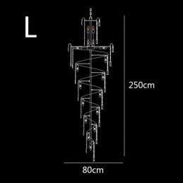 Designer Touch Decorative European Crystal Chandelier Large Round Shape Long Pendant