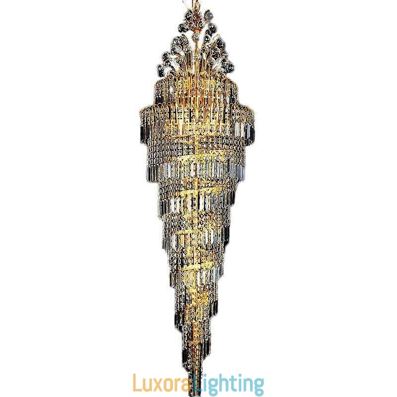Designer Touch Decorative Elegant Crystal Empire Chandelier European Luxury Long Pendant