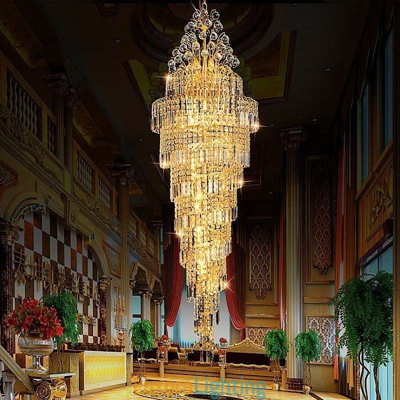 Designer Touch Decorative Elegant Crystal Empire Chandelier European Luxury Long Pendant