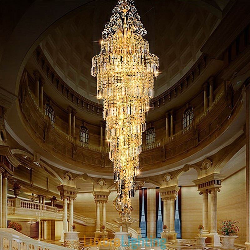 Designer Touch Decorative Elegant Crystal Empire Chandelier European Luxury Long Pendant