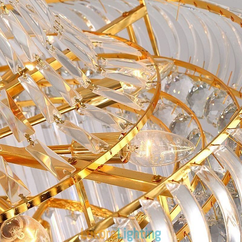 Designer Touch Decorative Luxury Crystal Chandelier Modern European Graceful Long Pendant Duplex Staircase