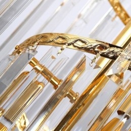 Designer Touch Decorative Luxury Crystal Chandelier Modern European Graceful Long Pendant Duplex Staircase