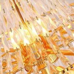 Designer Touch Decorative Luxury Crystal Chandelier Modern European Graceful Long Pendant Duplex Staircase