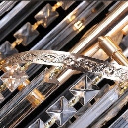 Designer Touch Decorative Graceful Crystal Chandelier Modern Simple Long Pendant Duplex Staircase