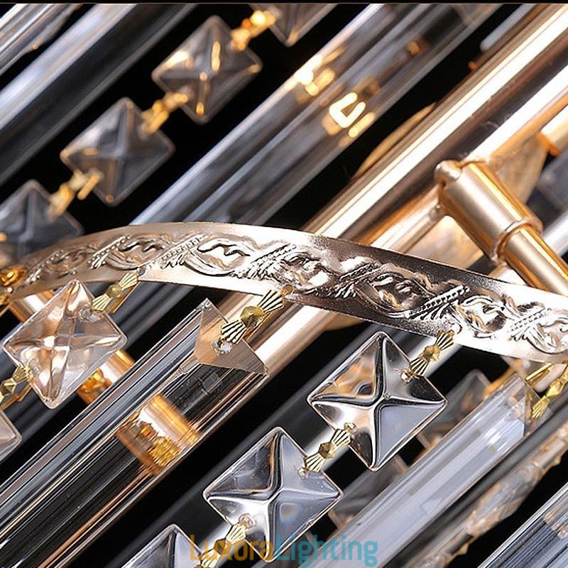 Designer Touch Decorative Graceful Crystal Chandelier Modern Simple Long Pendant Duplex Staircase