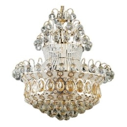 Designer Touch Decorative Modern Gold Empire Chandelier Simple Crystal Pendant Light