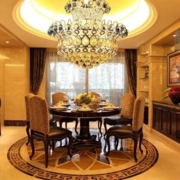 Designer Touch Decorative Modern Gold Empire Chandelier Simple Crystal Pendant Light