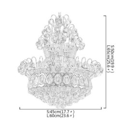 Designer Touch Decorative Modern Gold Empire Chandelier Simple Crystal Pendant Light