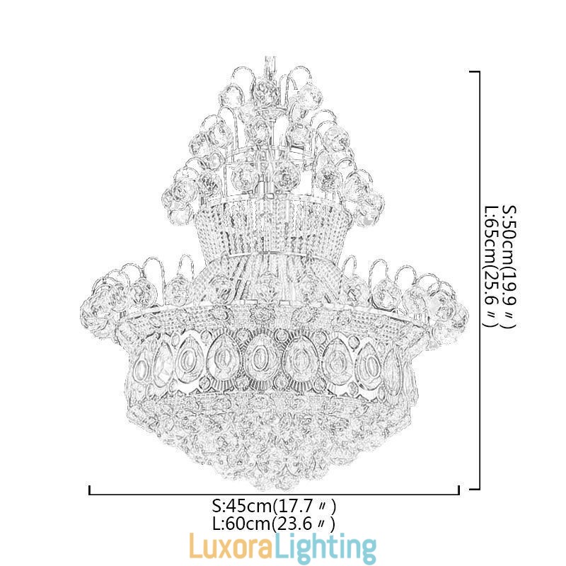 Designer Touch Decorative Modern Gold Empire Chandelier Simple Crystal Pendant Light