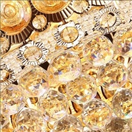 Designer Touch Decorative Modern Gold Empire Chandelier Simple Crystal Pendant Light