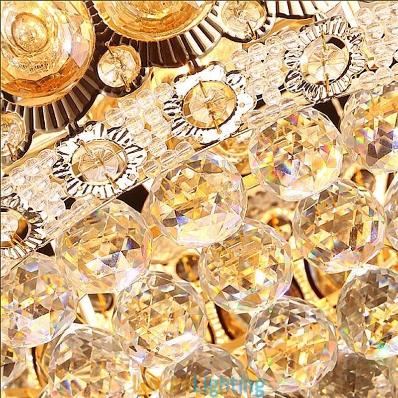 Designer Touch Decorative Modern Gold Empire Chandelier Simple Crystal Pendant Light